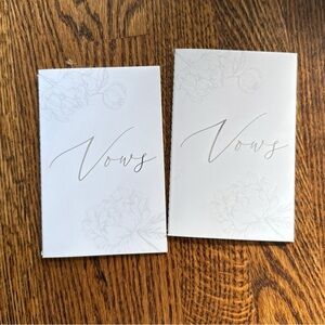 Elegant White Vows Booklet Set